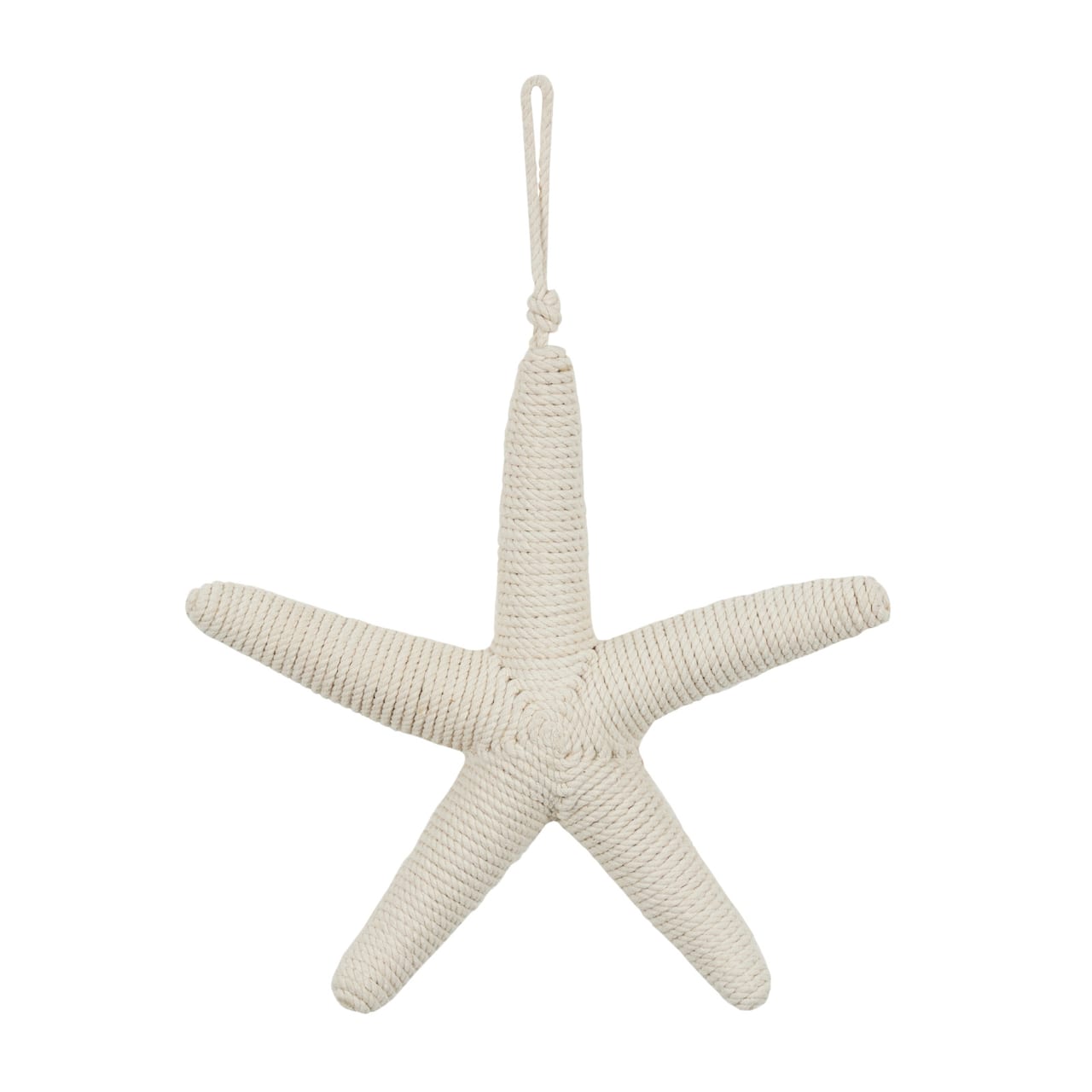 12.5" Handmade Wrapped Jute Starfish Hanging Wall Décor